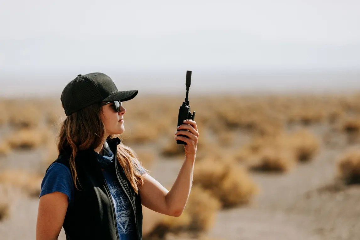Icom IC-SAT100 in field use