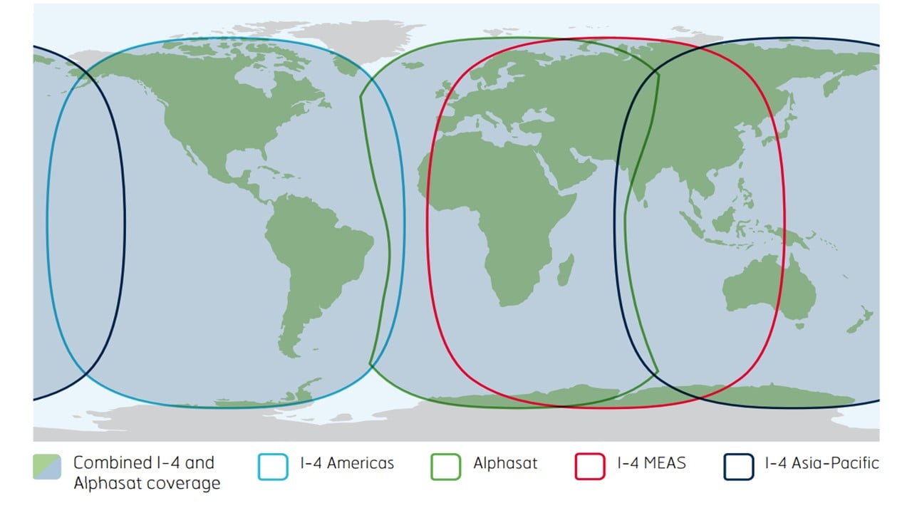 FleetBroadband and FleetOne Global Coverage Map